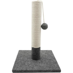 Poteau griffoir - TYROL - 404113 - Simple - Gris et blanc - 42cm Poteau griffoir - TYROL - 404113 - Simple - Gris et blanc - 42cm