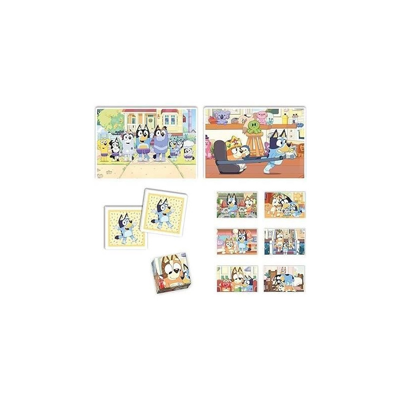 Clementoni - Edukit - Bluey - Coffret apprentissage 4 en 1 - 2 puzzles