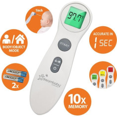 Thermometre frontal numérique - DREAMBABY - Infrarouge sans contact - Mesure de la te