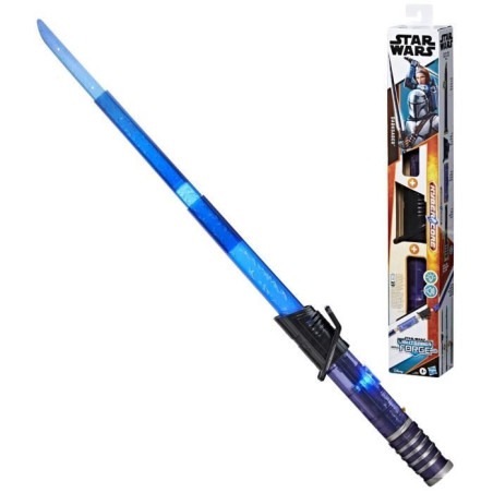Sabre laser électronique Mandalorien Sabre noir, Star Wars Lightsaber Forge Kyber Core, jouets enfant, des 4&nbsp;ans