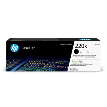 Cartouche de Toner HP 220X Noir grande capacité Authentique (W2200X) pour HP LaserJet