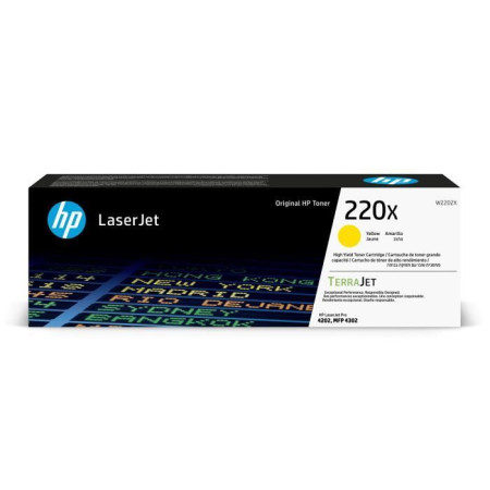 Cartouche de Toner HP 220X Jaune grande capacité Authentique (W2202X) pour HP LaserJe