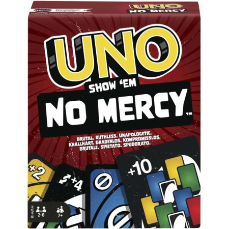 Mattel Games - UNO No Mercy-Jeu de cartes pour toute la famille