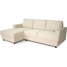 Canapé d'angle gauche 4 places - PAUL in cord - Tissu Beige - 216 x 141 x 79 cm - Fab Canapé d'angle gauche 4 places - PAUL in cord - Tissu Beige - 216 x 141 x 79 cm - Fab