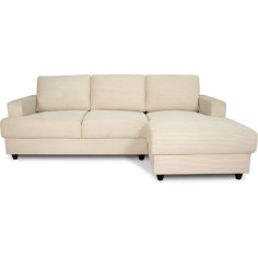 Canapé d'angle droit 4 places - PAUL in cord - Tissu Beige - 216 x 141 x 79 cm - Fabriqué en Ukraine Canapé d'angle droit 4 places - PAUL in cord - Tissu Beige - 216 x 141 x 79 cm - Fabriqué en Ukraine