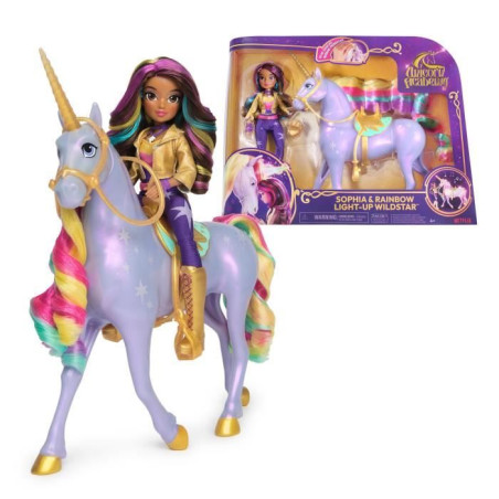 Licorne avec fonctions 28 cm + Poupée Sophia 24cm - Unicorn Academy - 28 CM Unicorn Academy - SPIN MASTER - Des 4 ans