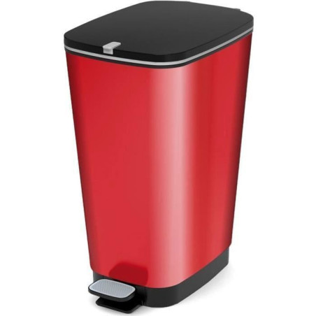 Poubelle a Pédale - Chic Bin Style - 42,5 L - Rouge - KIS