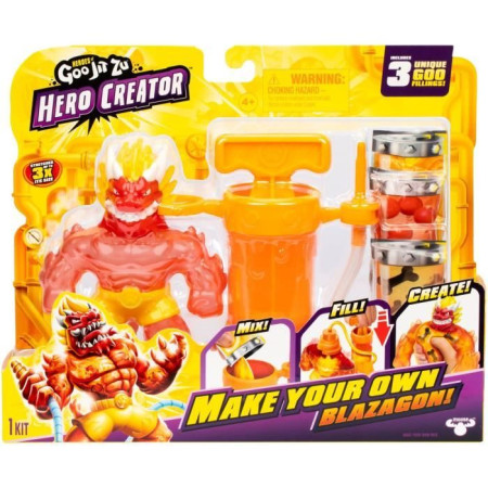 Figurine Hero Creator Blazagon 11cm - HERoeS OF GOO JIT ZU - Kit de création de textu