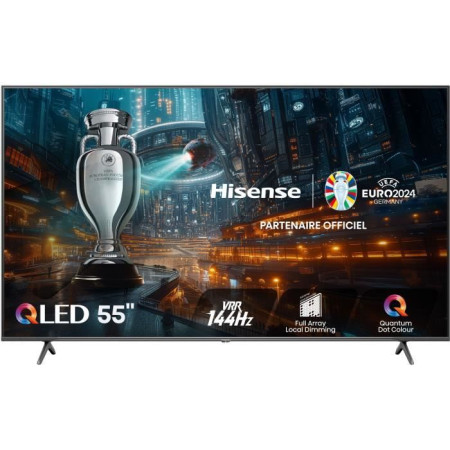 HISENSE 55E7NQ Pro - TV QLED 55'' (139 cm) - 4K UHD 3840x2160 - 144Hz - HDR 10+ - Sma
