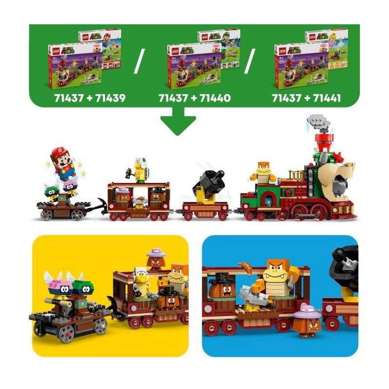 LEGO Super Mario 71437 Train Bowser Express - Jouet avec des Personnag