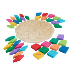 Fisher-Price-Puzzle Mandala en Bois-Puzzle 40 pieces motif géométrique HXT94 Fisher-Price-Puzzle Mandala en Bois-Puzzle 40 pieces motif géométrique HXT94