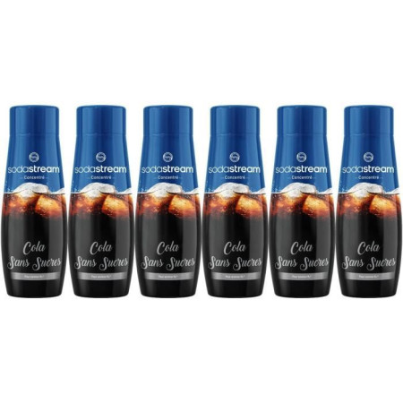 Lot de 6 Concentrés COLA SANS SUCRES SODASTREAM - 440ml