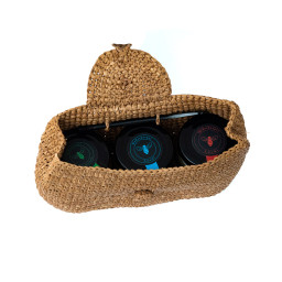 Coffret cadeau raphia 3x210g