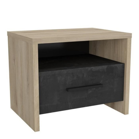 DEMEYERE Table de chevet 1 tiroir - Décor Chene Kronberg - L 49