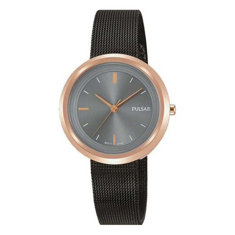 Montre Femme Pulsar Quartz - Cadran Noir, Boîtier Acier Inox - Fonction Jour/date - Occasion Très Bon état