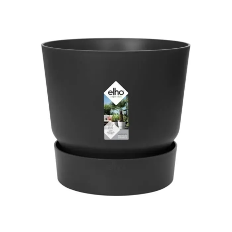 ELHO Pot de fleurs rond Greenville - Ø 55 x H 50 cm - Extérieur - 100% recyclé - Vert