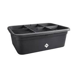 Elho Bac a fleurs Green Basics Jardin De Culture L - Noir - L 76 x B 57 x H 27 cm - c
