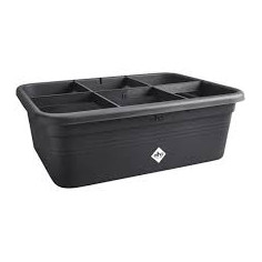 Elho Bac a fleurs Green Basics Jardin De Culture L - Noir - L 76 x B 57 x H 27 cm - c