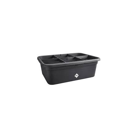 Elho Bac a fleurs Green Basics Jardin De Culture L - Noir - L 76 x B 57 x H 27 cm - c