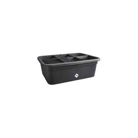 ELHO Bac a fleurs de culture Green Basics Large - L 76 x B 57 x H 27 cm - Culture et récolte - Extérieur - 100% recyclé - Noir