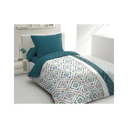 Parure de couette microfibre ETHNO - 1 housse de couette 140 x 200 cm + 1 taie d'orei