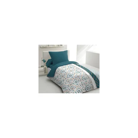 Parure de couette microfibre ETHNO - 1 housse de couette 140 x 200 cm + 1 taie d'oreiller 63 x 63 cm -