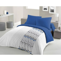 Parure de couette microfibre AMBROISIE - 1 housse de couette 220 x 240 cm + 2 taies d Parure de couette microfibre AMBROISIE - 1 housse de couette 220 x 240 cm + 2 taies d