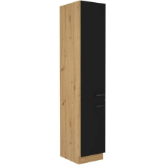 MODENA - Colonne - 2 portes - 40 cm - Chene artisan / Noir mat MODENA - Colonne - 2 portes - 40 cm - Chene artisan / Noir mat