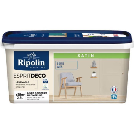 Peinture esprit deco multi-supports - RIPOLIN - 434162 - Beige wes - Satin - 2