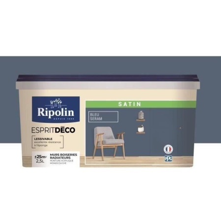 RIPOLIN Peinture Couleur Satin Ultra Couvrante pour Cuisine