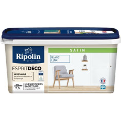 Peinture esprit deco multi-supports - RIPOLIN - 446523 - Blanc lenk - Satin - 2 Peinture esprit deco multi-supports - RIPOLIN - 446523 - Blanc lenk - Satin - 2