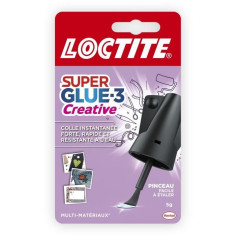 Colles cyanocrylates - LOCTITE - SUPERGLUE-3P - Creative pinceau - Bouteille 5g Colles cyanocrylates - LOCTITE - SUPERGLUE-3P - Creative pinceau - Bouteille 5g