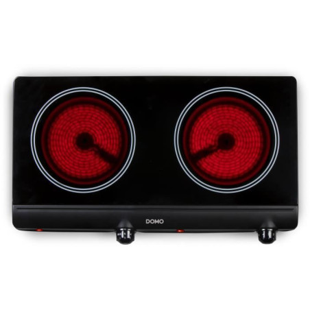 Plaque de cuisson - DOMO - 2 feux - 50,2 x 29,4 x 6,7 cm - DO339KP