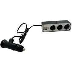 Triple prise allume-cigare 12/24V - HTC EQUIPEMENT - Avec deux USB 3.1A Total Triple prise allume-cigare 12/24V - HTC EQUIPEMENT - Avec deux USB 3.1A Total