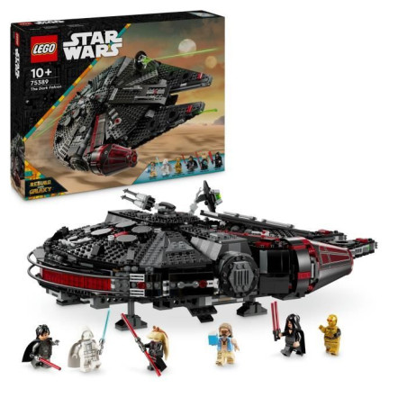 LEGO Star Wars 75389 Le Faucon Noir Millenium - Véhicule a Construire pour Enfants - Cadeau