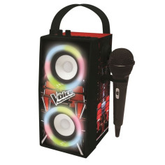 Enceinte Tendance Bluetooth portable avec micro et effets lumineux The Voice Enceinte Tendance Bluetooth portable avec micro et effets lumineux The Voice