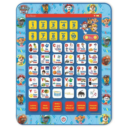 Tablette éducative bilingue Pat' Patrouille (EN/FR)