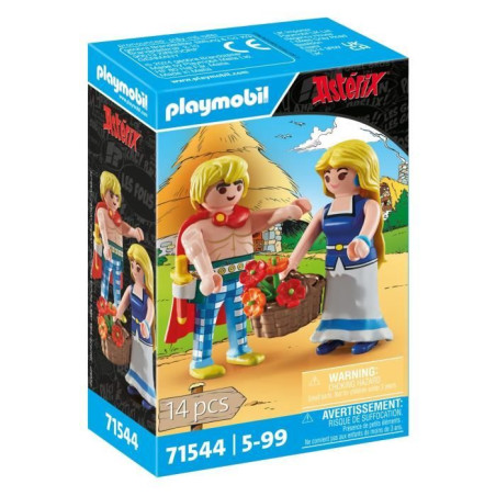 PLAYMOBIL 71544 Tragicomix et Falbala, Personnages d'Astérix, 14 pieces, Des 5 ans