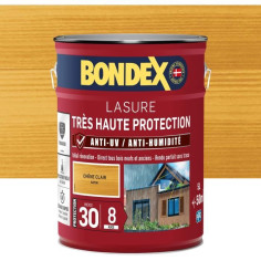 BONDEX - LASURE 8 ans - Indice 30 - Chene Clair - Satin - 5L BONDEX - LASURE 8 ans - Indice 30 - Chene Clair - Satin - 5L