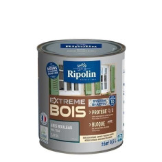RIPOLIN Peinture Bois Satin Haute Protection 10 ans qui Protege et Magnifie vos Bois - Gris bouleau RIPOLIN Peinture Bois Satin Haute Protection 10 ans qui Protege et Magnifie vos Bois - Gris bouleau