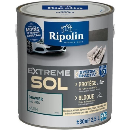 RIPOLIN PROTECTION EXTREME SOL GRAVIER RAL 7035 SATIN 2