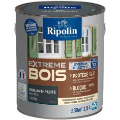 RIPOLIN PROTECTION EXTREME BOIS GRIS ANTHRACITE RAL70 Satin 2 RIPOLIN PROTECTION EXTREME BOIS GRIS ANTHRACITE RAL70 Satin 2