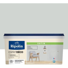 RIPOLIN Peinture murale pour toutes pieces - Gris souris satin - 2