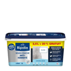 RIPOLIN Sous-Couche Anti Humidité pour Préparer vos supports Humides avant la mise en peinture - RIPOLIN Sous-Couche Anti Humidité pour Préparer vos supports Humides avant la mise en peinture -