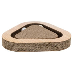 Plaque griffoir avec jouets - 36 × 5 × 36/36 cm - Brun Plaque griffoir avec jouets - 36 × 5 × 36/36 cm - Brun