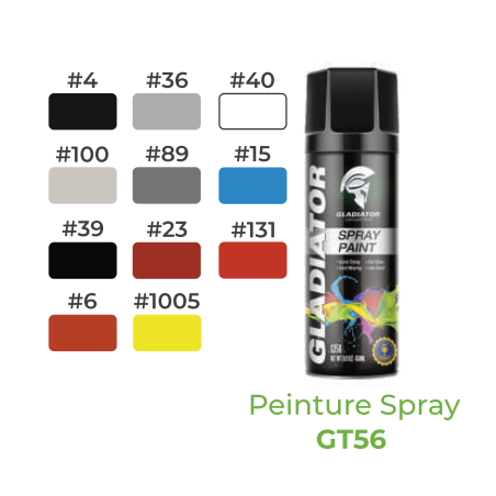 Peinture Spray Orange-Rouge N°6/Spraypaint Organge Red 450ml