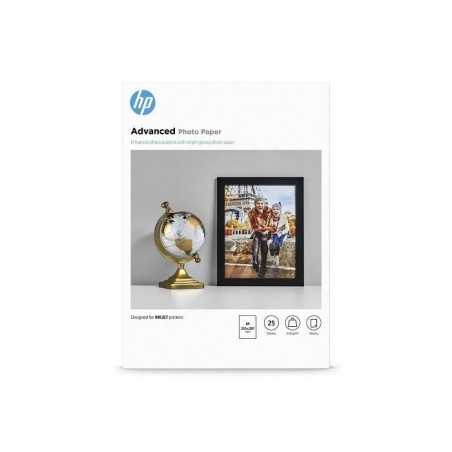 Papier photo HP Advanced a finition brillante - 25 feuilles/A4/210&nbsp;x&nbsp;297&nbsp;mm (Q5456A)