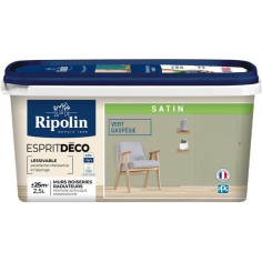 Peinture esprit deco multi-supports - RIPOLIN - 445877 - Vert gaspesie - Satin - 2 Peinture esprit deco multi-supports - RIPOLIN - 445877 - Vert gaspesie - Satin - 2