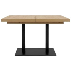 Table a manger extensible - ORLANDO - Chene artisan / noir - 6 a 10 personnes - 120-200 x 75 x 80 cm Table a manger extensible - ORLANDO - Chene artisan / noir - 6 a 10 personnes - 120-200 x 75 x 80 cm