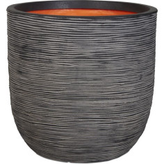 Pot de fleur boule - CAPI EUROPE - RIB NL - 35 x 34 cm - Anthracite Pot de fleur boule - CAPI EUROPE - RIB NL - 35 x 34 cm - Anthracite